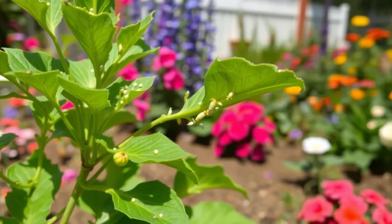 outdoor tiny white bugs on plants